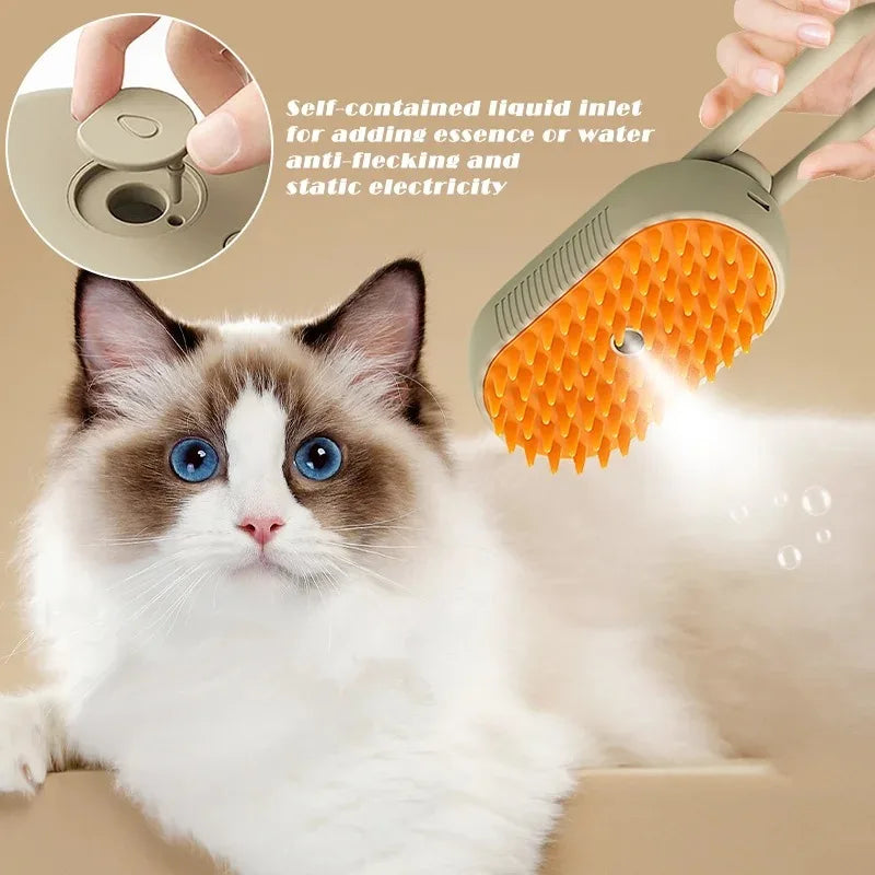 SteamPet – 3-in-1 Elektrische Dampfbürste für Haustiere mit Massagefunktion 4