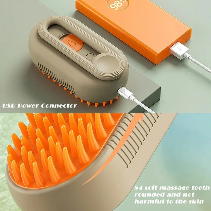 SteamPet – 3-in-1 Elektrische Dampfbürste für Haustiere mit Massagefunktion 6