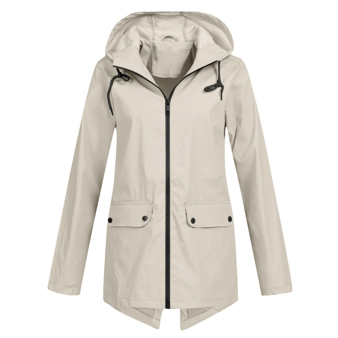 Stilvolle Damen Regenjacke – Wasserdicht, Atmungsaktiv, Verstellbare Kapuze 0
