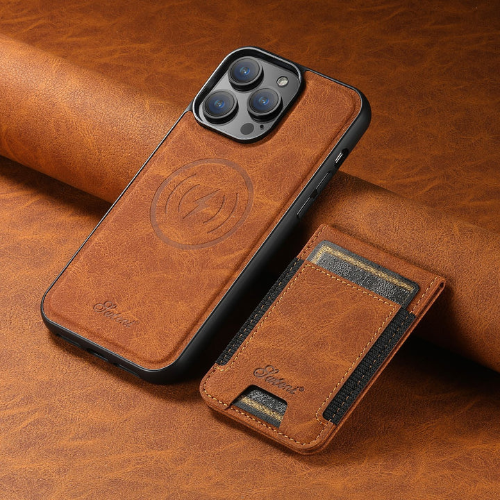 Stilvolle Handyhülle für iPhone 14 Pro Max mit Kaarthouder & Magnetischer Standaard 0