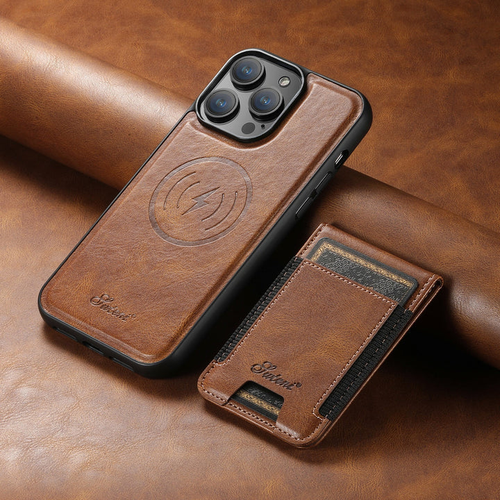 Stilvolle Handyhülle für iPhone 14 Pro Max mit Kaarthouder & Magnetischer Standaard 3