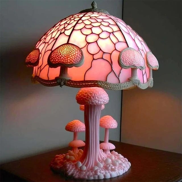 Tischlampe im Champignon-Design mit warmem Licht – Dekorative Lampe für eine zauberhafte Atmosphäre 0