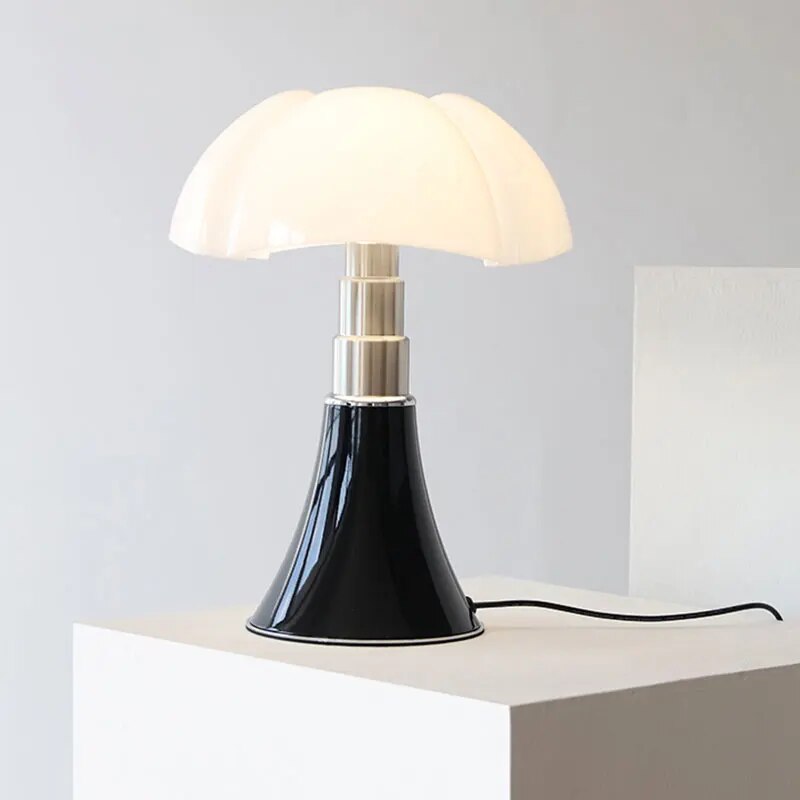 Tischlampe mit Höhenverstellung und LED-Beleuchtung – Elegante Designerlampe in Schwarz oder Weiß 1