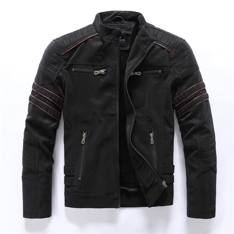 Titan – Wetterfeste Bikerjacke Herren mit Reißverschluss und Stil 0