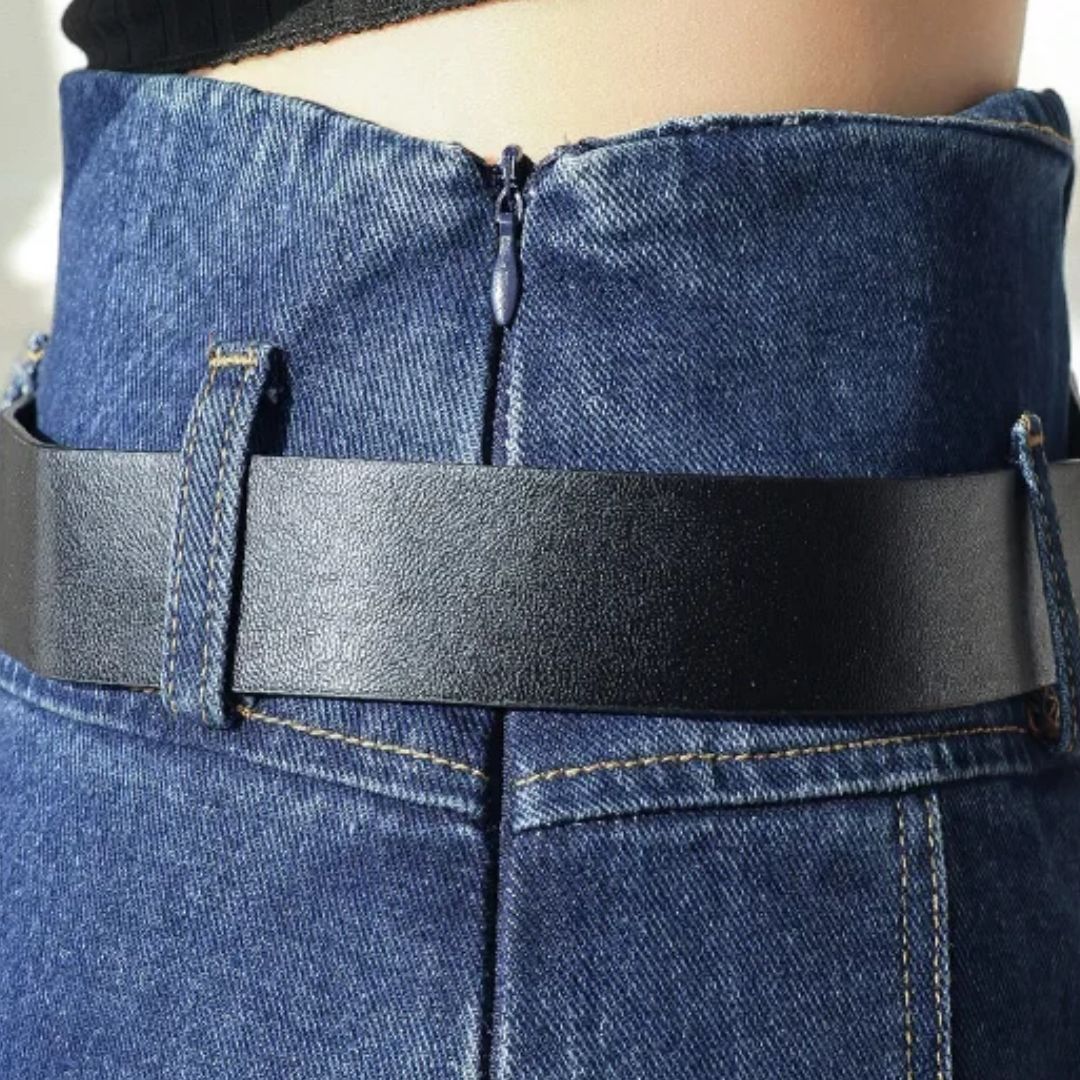Trachtenrock Rosie – Knielanger Plissierter Jeansrock im Vintage-Stil 8