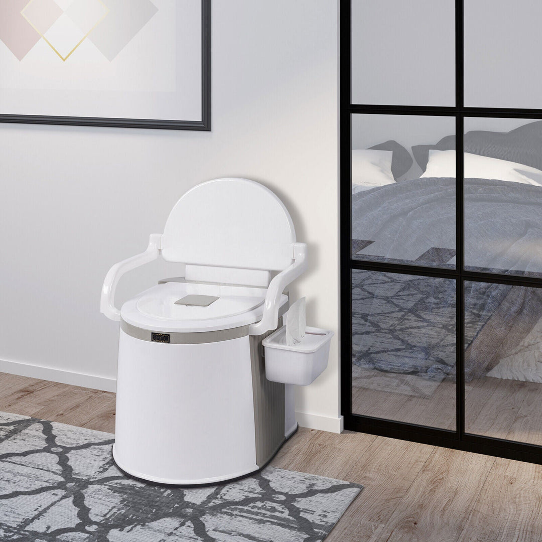 Tragbare Campingtoilette mit Armlehnen – Trockentoilette Camping für Reisen & Outdoor 2