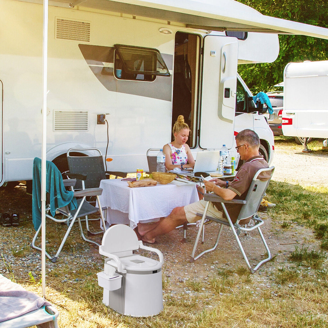 Tragbare Campingtoilette mit Armlehnen – Trockentoilette Camping für Reisen & Outdoor 4