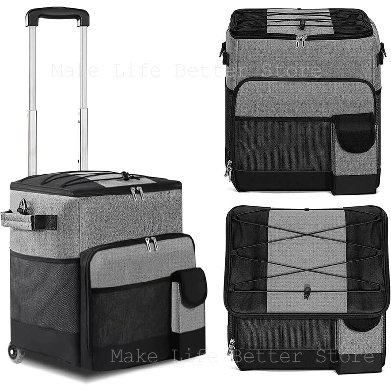 Tragbare Kühlbox Mit Trolley-Rädern – Isolierte Kühltasche Für Camping & Outdoor 0