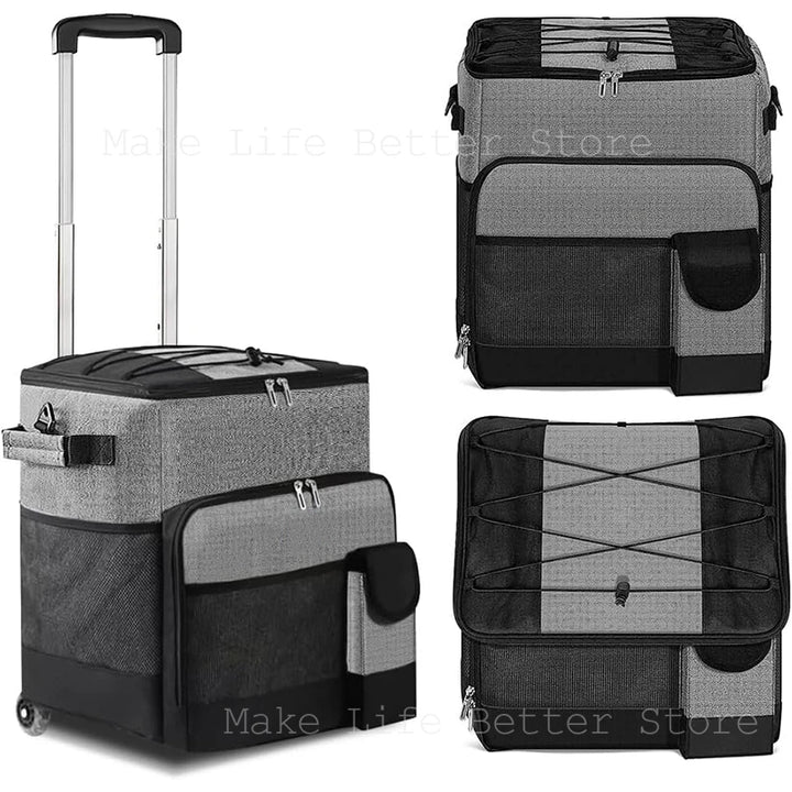 Tragbare Kühlbox Mit Trolley-Rädern – Isolierte Kühltasche Für Camping & Outdoor 0