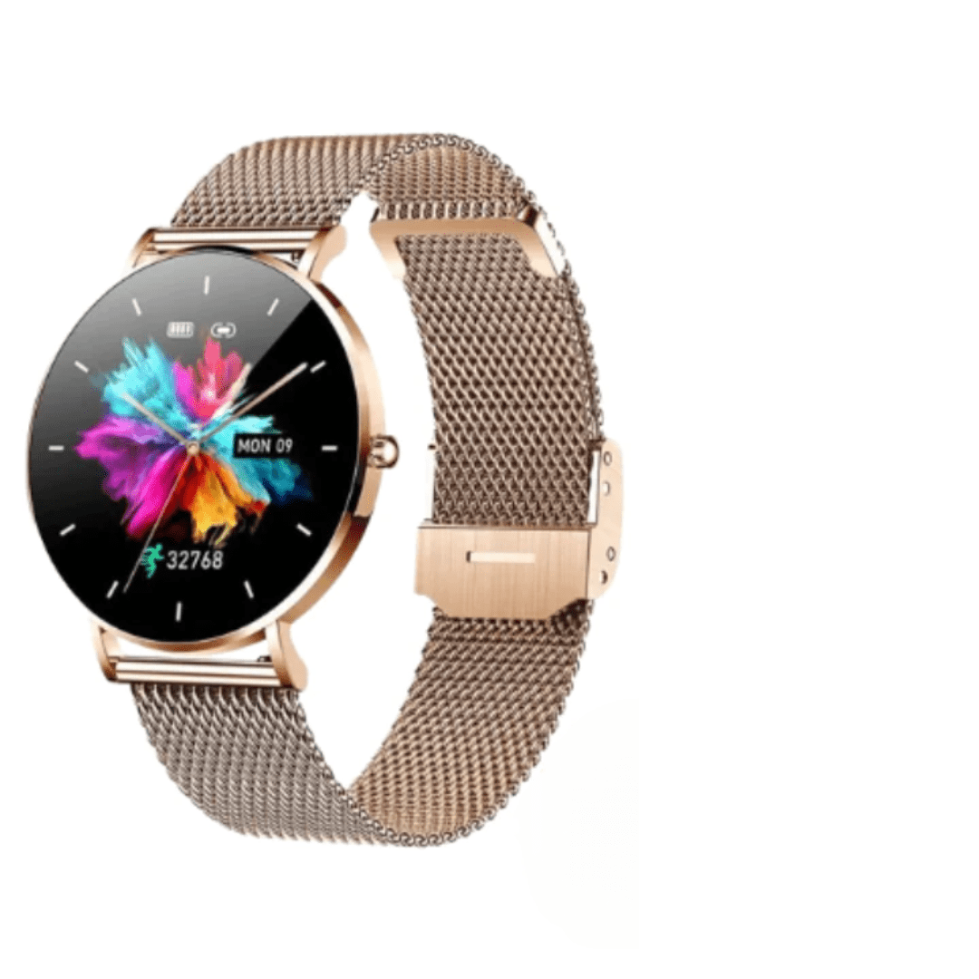 Ultradünne Smartwatch mit Gesundheitsmonitoring und 1,27 Touchscreen – Elegantes Roségold und Silber Design 11