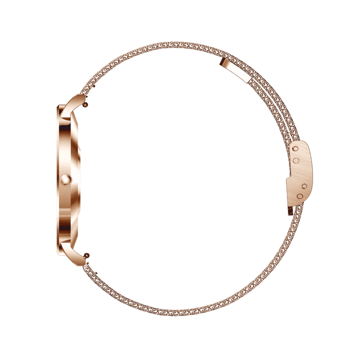 Ultradünne Smartwatch mit Gesundheitsmonitoring und 1,27 Touchscreen – Elegantes Roségold und Silber Design 5