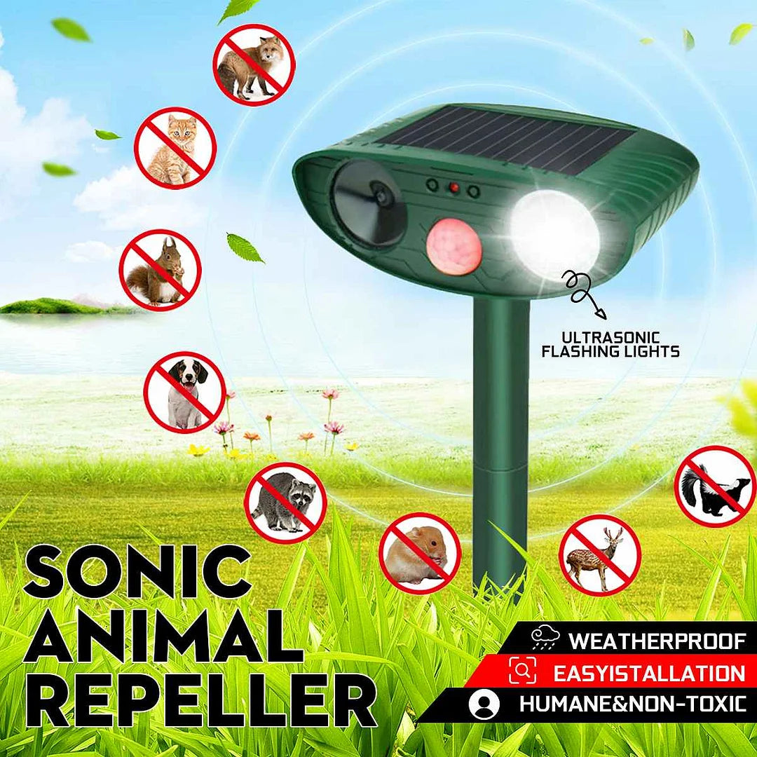 Ultraschall Tiervertreiber – 4er Set Solarbetriebene Rehvertreiber für Garten, Bewegungsaktiviert, Wetterfest 2