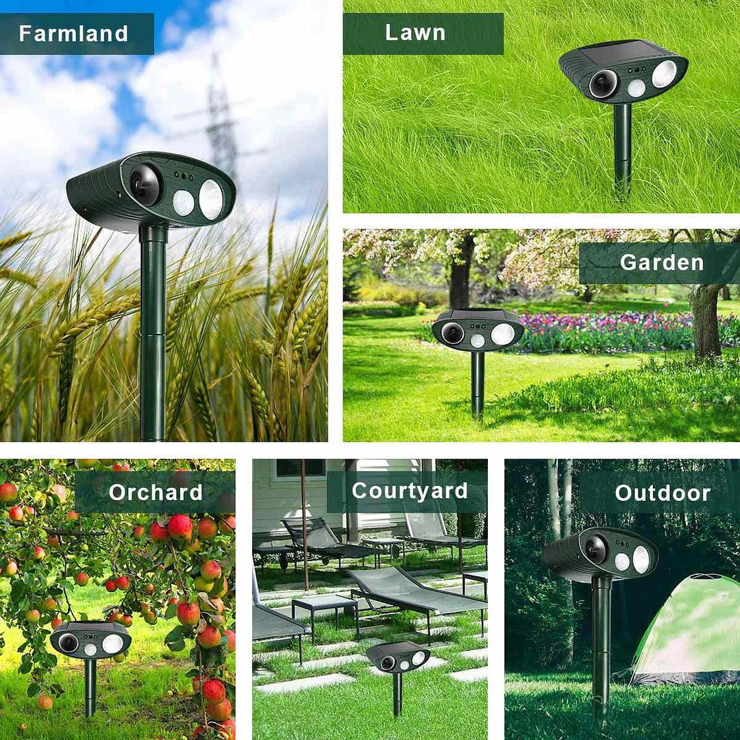 Ultraschall Tiervertreiber – 4er Set Solarbetriebene Rehvertreiber für Garten, Bewegungsaktiviert, Wetterfest 3