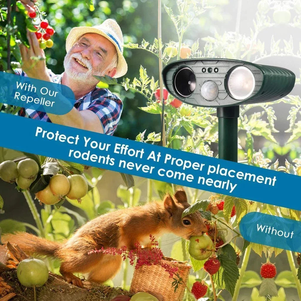 Ultraschall Tiervertreiber – 4er Set Solarbetriebene Rehvertreiber für Garten, Bewegungsaktiviert, Wetterfest 5