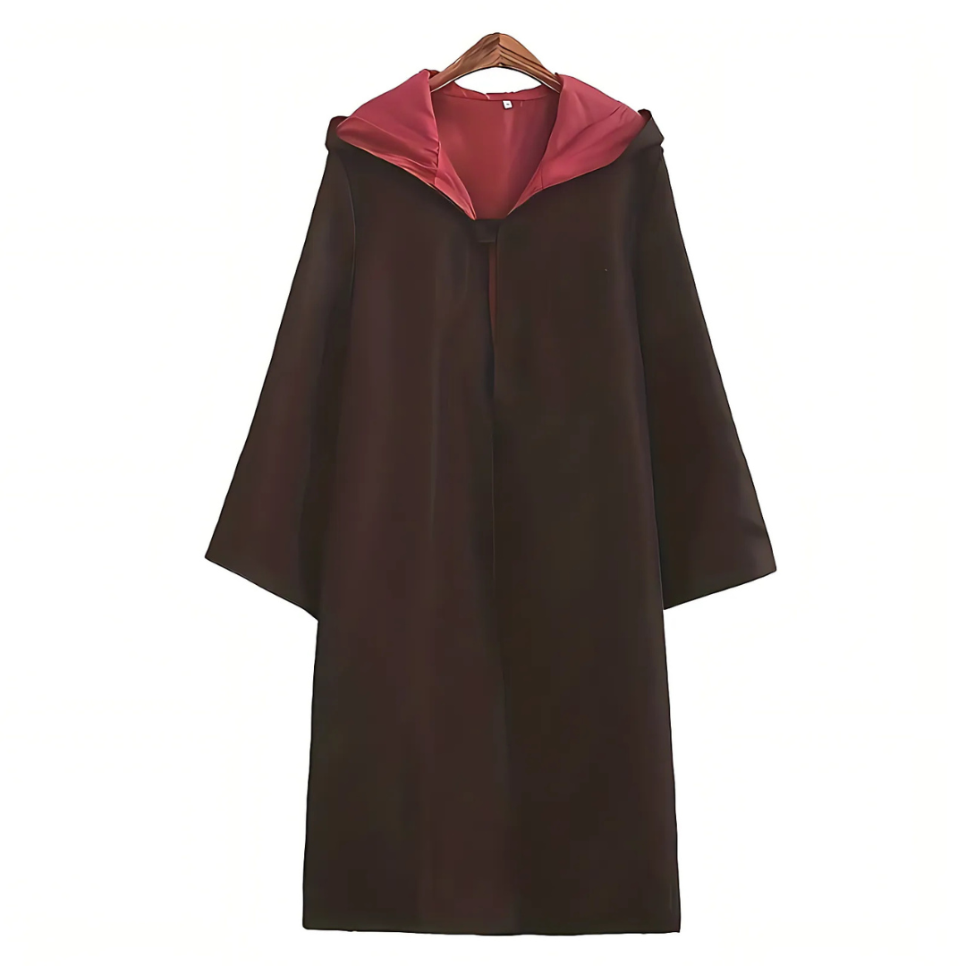 Unisex Magierkostüm mit Kapuze – Elegante Halloween-Verkleidung für alle 0