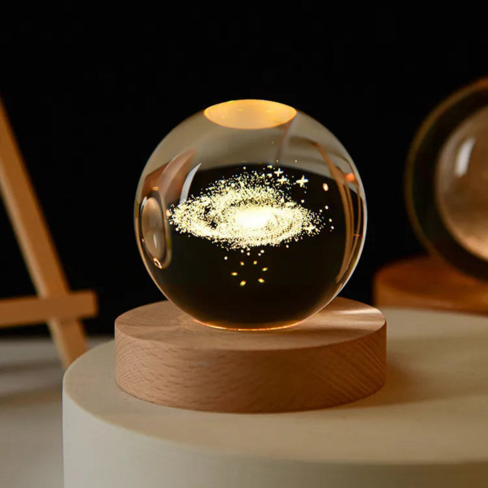 Universum-Lampe – 3D-Gravierte Kosmische Lichtquelle für Beruhigendes Licht 0