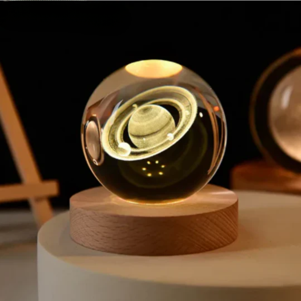 Universum-Lampe – 3D-Gravierte Kosmische Lichtquelle für Beruhigendes Licht 1