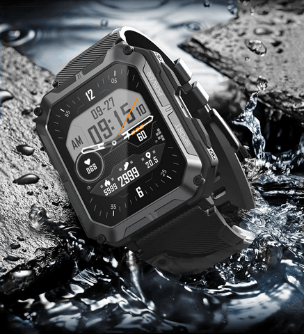 Unzerstörbare Smartwatch mit 50m Wasserdichtigkeit und Herzfrequenzmessung – Ideal für Sport und extreme Bedingungen 4