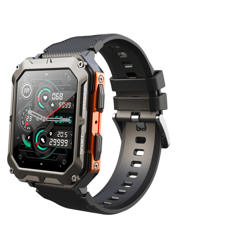 Unzerstörbare Smartwatch mit 50m Wasserdichtigkeit und Herzfrequenzmessung – Ideal für Sport und extreme Bedingungen 5