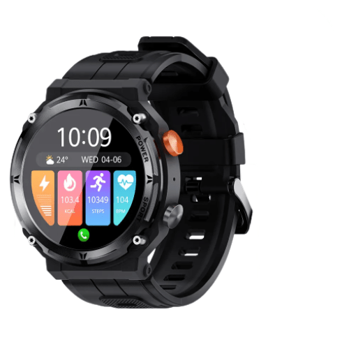 Unzerstörbare Smartwatch mit Herzfrequenzmessung, Wasserdicht bis 10m, 15 Tage Akkulaufzeit, 30 Sportmodi, Bluetooth-Kompatibel 0