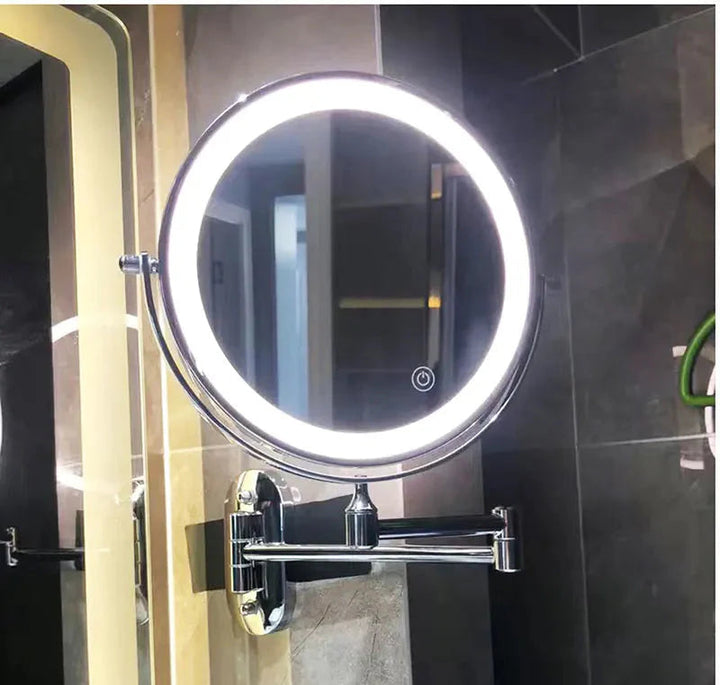 Vergrößerungsspiegel mit LED-Beleuchtung – Schwarz, wiederaufladbar, ideal für Make-up und Badezimmer 2