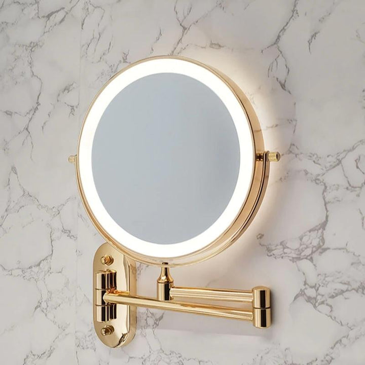 Vergrößerungsspiegel mit LED-Beleuchtung und 360° Drehung – Kosmetikspiegel Wandmontage, Wiederaufladbar für präzises Make-up 2