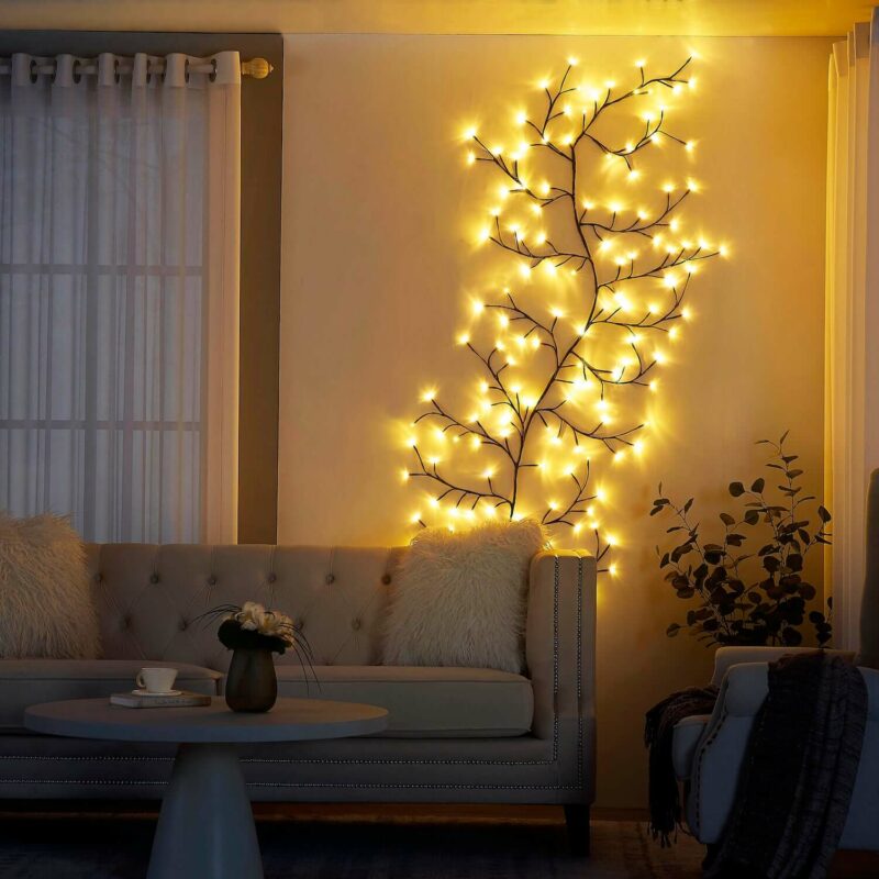 Verzaubertes Lichtspiel - Handgefertigter Weidenzweig für ein harmonisches Zuhause 1
