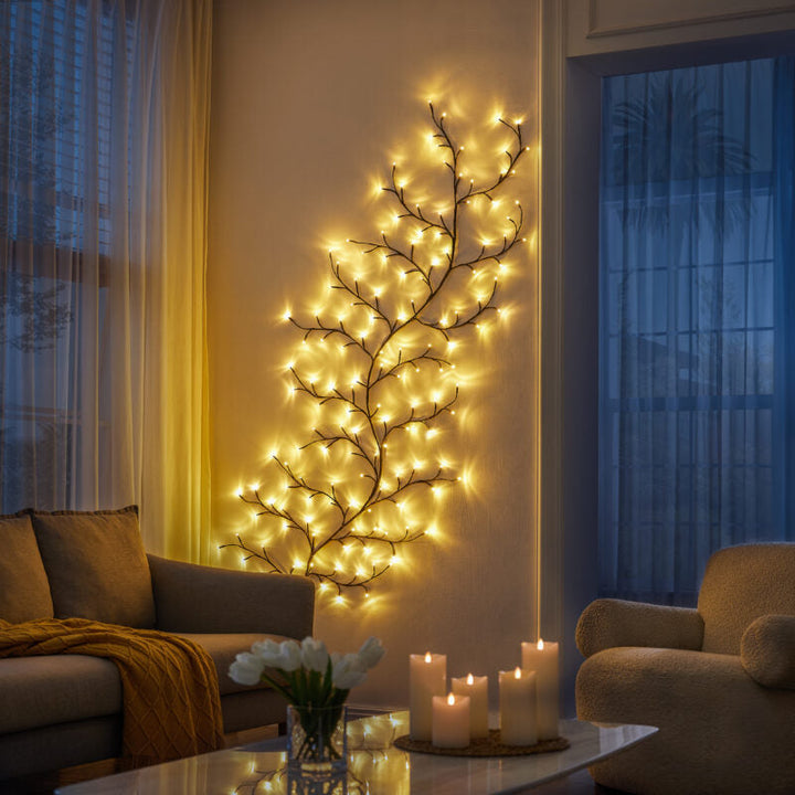 Verzaubertes Lichtspiel - Handgefertigter Weidenzweig für ein harmonisches Zuhause 2
