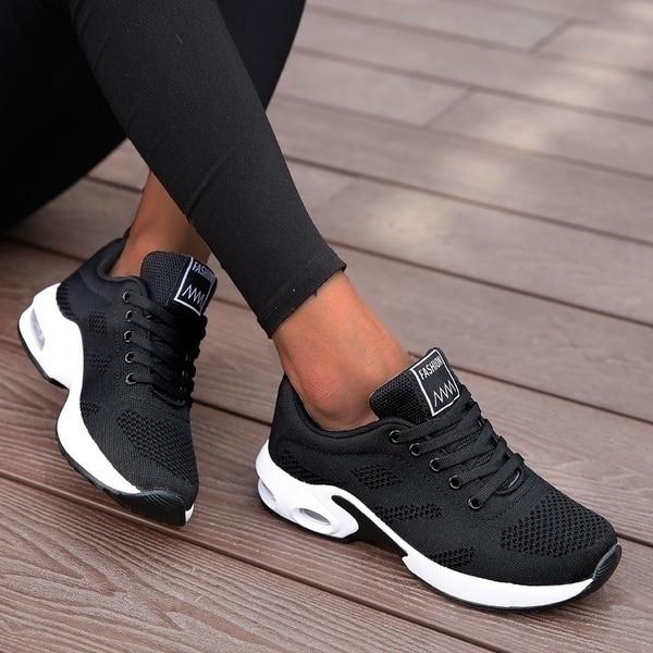 WW Orthopädische Laufschuhe Damen – Leichte Sportschuhe mit Stoßdämpfung und Atmungsaktivem Material 2