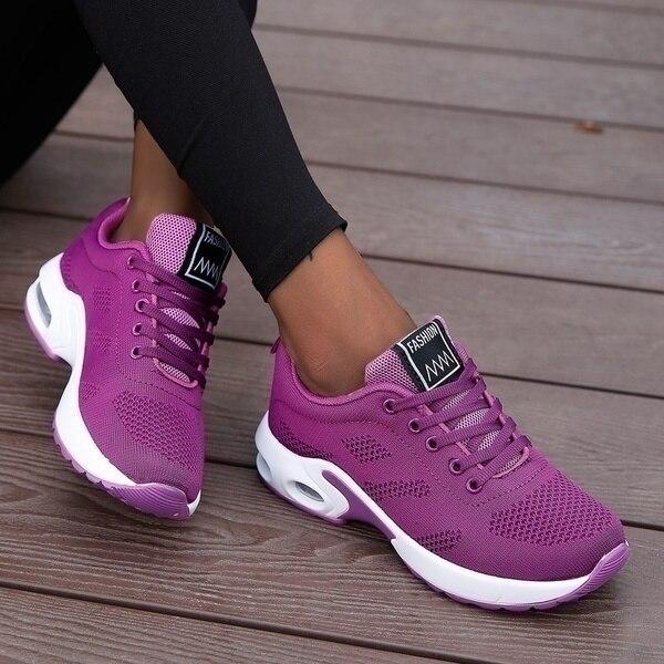 WW Orthopädische Laufschuhe Damen – Leichte Sportschuhe mit Stoßdämpfung und Atmungsaktivem Material 4
