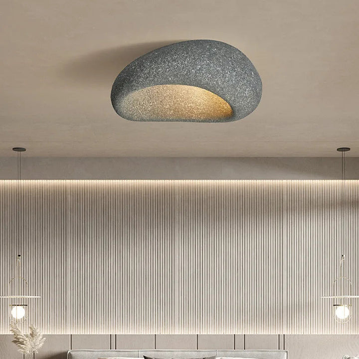Wabi Sabi Deckenlampe mit Warmem Licht – Rustikale Deckenleuchte für Wohnzimmer, Energieeffiziente LED-Beleuchtung 2