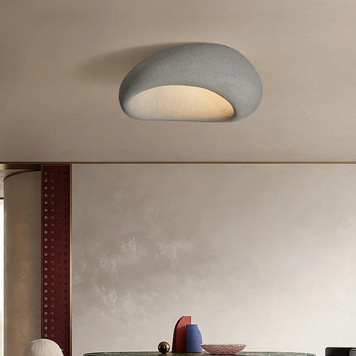 Wabi Sabi Deckenlampe mit Warmem Licht – Rustikale Deckenleuchte für Wohnzimmer, Energieeffiziente LED-Beleuchtung 3