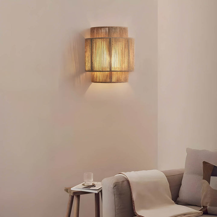 Wandlampe Mit Natürlichem Material – LED Wandleuchte Für Gemütliche Innenräume 2