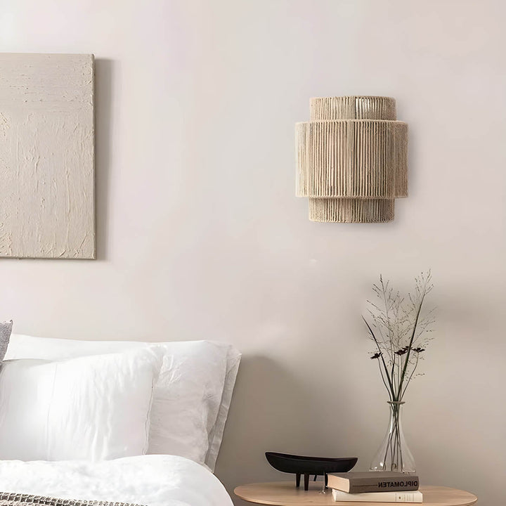 Wandlampe Mit Natürlichem Material – LED Wandleuchte Für Gemütliche Innenräume 3