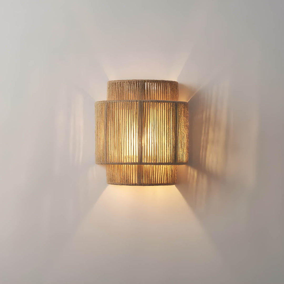Wandlampe Mit Natürlichem Material – LED Wandleuchte Für Gemütliche Innenräume 5