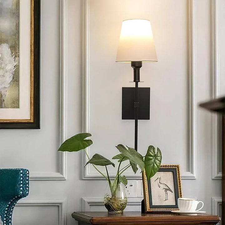 Wandlampe Schwarz – Wiederaufladbare Kabellose Wandleuchte Innen mit Fernbedienung 1