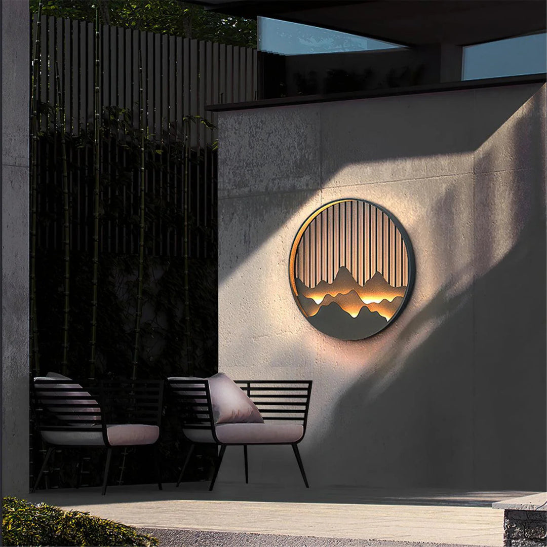 Wandleuchte Außen – Runde LED-Wandlampe mit Schalter für Garten & Terrasse 3