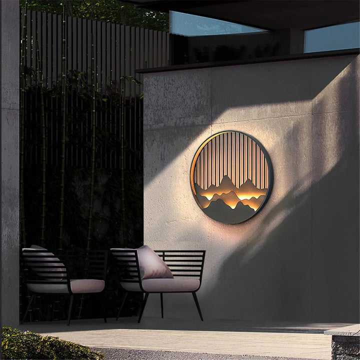 Wandleuchte Außen – Runde LED-Wandlampe mit Schalter für Garten & Terrasse 3
