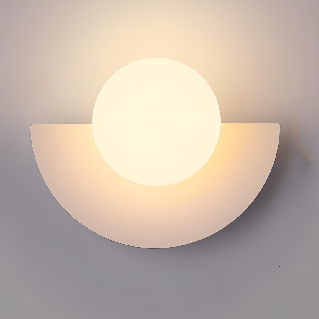 Wandleuchte Innen im Nordischen Stil – Halbkreisförmige LED-Wandlampe in 6 Farben, Schwarz Verfügbar 0