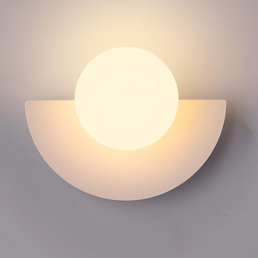 Wandleuchte Innen im Nordischen Stil – Halbkreisförmige LED-Wandlampe in 6 Farben, Schwarz Verfügbar 0