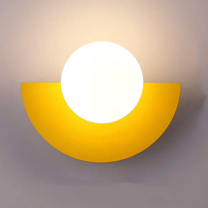 Wandleuchte Innen im Nordischen Stil – Halbkreisförmige LED-Wandlampe in 6 Farben, Schwarz Verfügbar 11