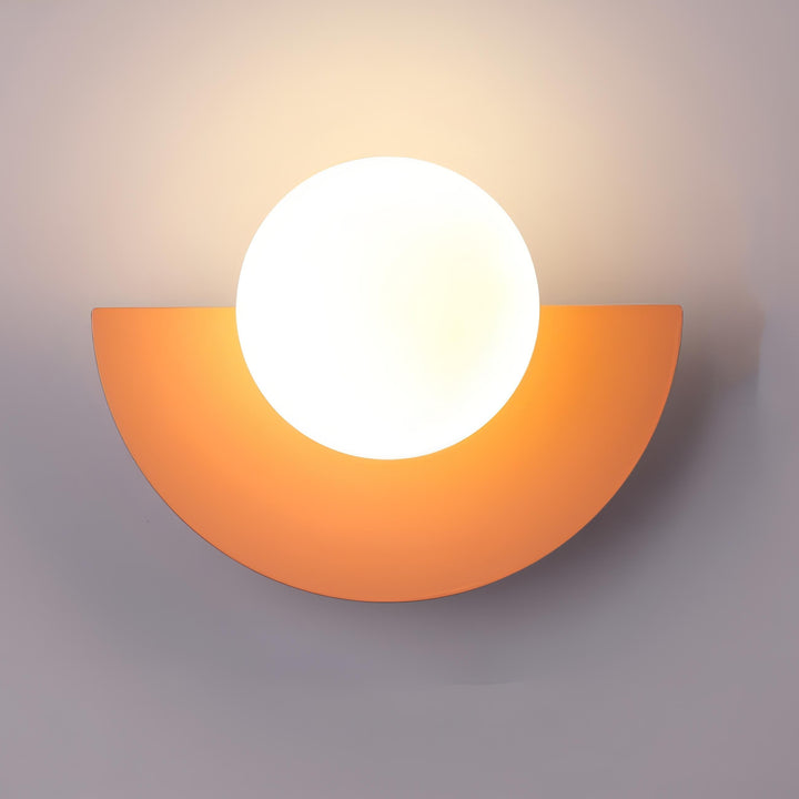 Wandleuchte Innen im Nordischen Stil – Halbkreisförmige LED-Wandlampe in 6 Farben, Schwarz Verfügbar 12