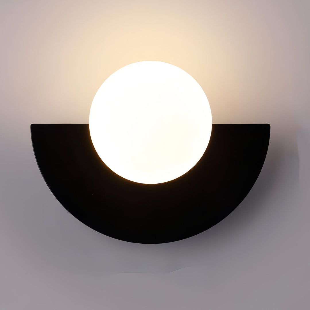 Wandleuchte Innen im Nordischen Stil – Halbkreisförmige LED-Wandlampe in 6 Farben, Schwarz Verfügbar 13