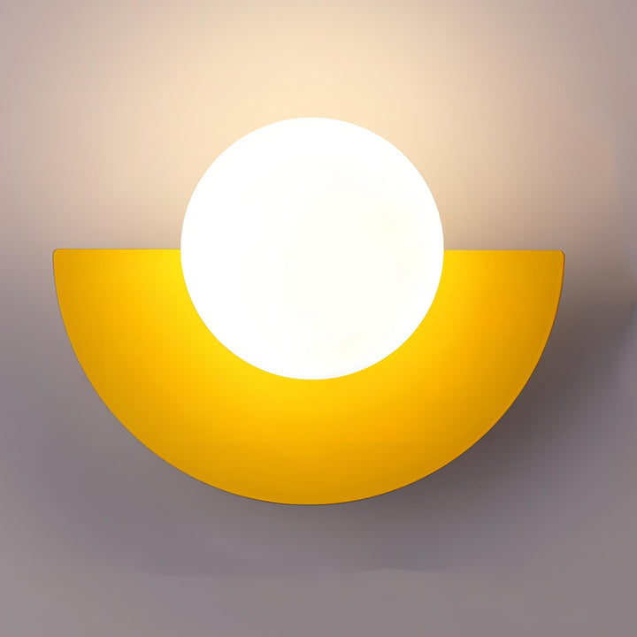 Wandleuchte Innen im Nordischen Stil – Halbkreisförmige LED-Wandlampe in 6 Farben, Schwarz Verfügbar 6