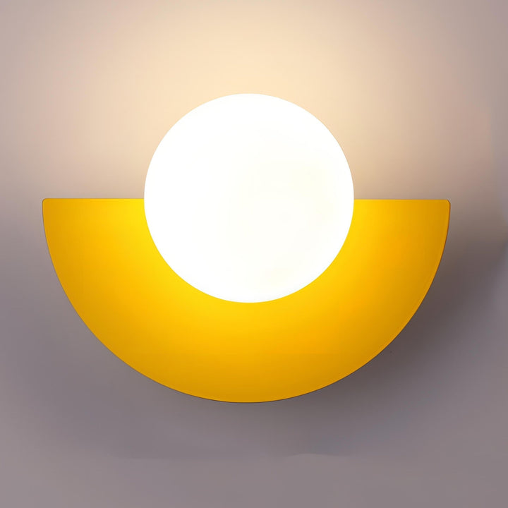 Wandleuchte Innen im Nordischen Stil – Halbkreisförmige LED-Wandlampe in 6 Farben, Schwarz Verfügbar 6