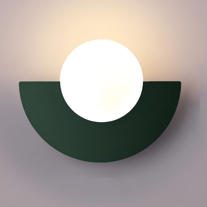 Wandleuchte Innen im Nordischen Stil – Halbkreisförmige LED-Wandlampe in 6 Farben, Schwarz Verfügbar 9