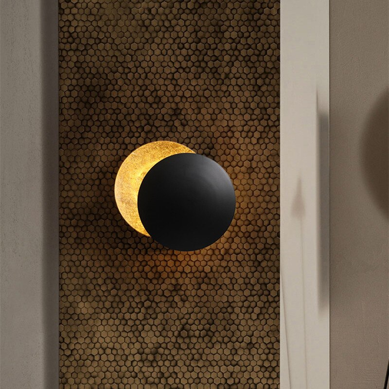 Wandleuchte Innen mit Drehbaren Goldenen Disks – LED Wandleuchte für Gemütliche Atmosphäre 3