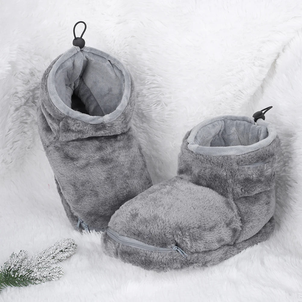 WarmFeet – Elektrische Hausschuhe Damen Herren mit Plüschfutter für Kuschelige Wärme 2