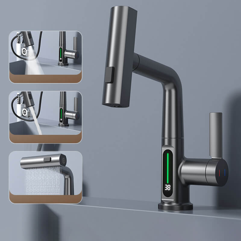 WasserMaster – Flexibler Wasserhahn Küche mit 5 Sprühmodi und LED-Temperaturanzeige 2