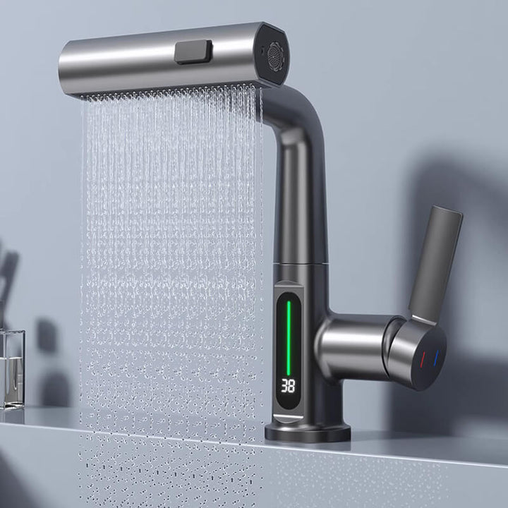 WasserMaster – Flexibler Wasserhahn Küche mit 5 Sprühmodi und LED-Temperaturanzeige 6